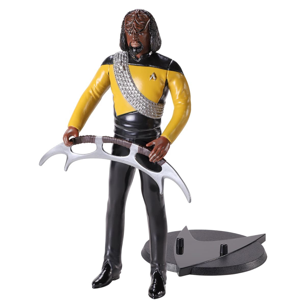The Noble Collection Star Trek The Next Generation Lt Worf Bendyfig
