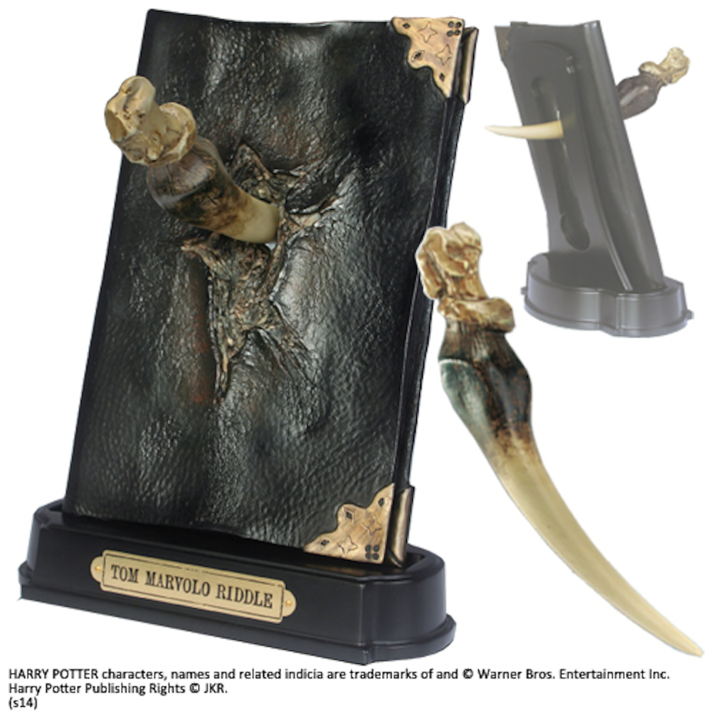 Basilisk Fang and Tom Riddle Diary Sculpture