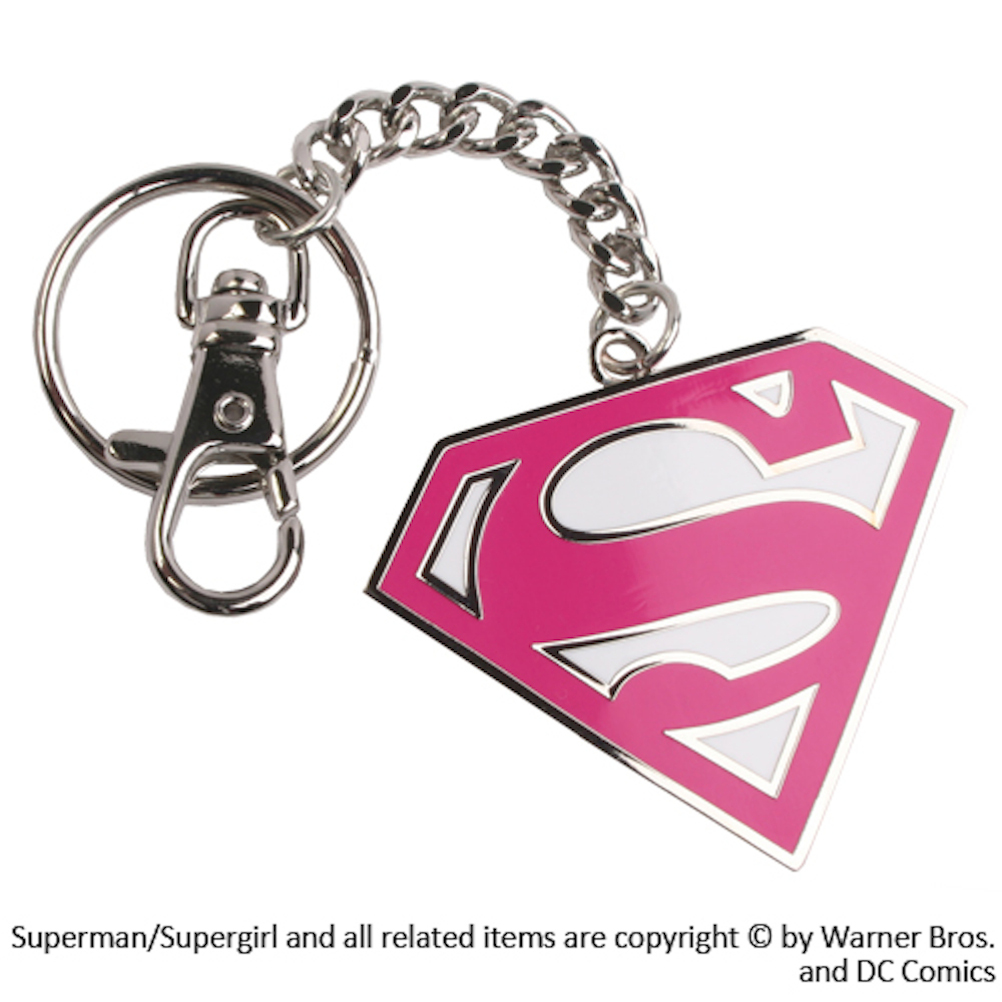 Supergirl 5cm Pink Logo Keychain (10)